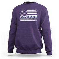 Boy Dad Est 2025 Sweatshirt Newborn Daddy Father Baby Boy Son USA Flag