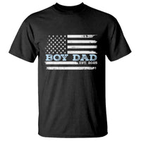 Boy Dad Est 2025 T Shirt Newborn Daddy Father Baby Boy Son USA Flag