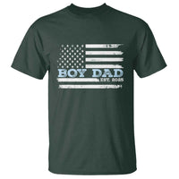 Boy Dad Est 2025 T Shirt Newborn Daddy Father Baby Boy Son USA Flag