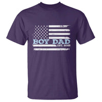 Boy Dad Est 2025 T Shirt Newborn Daddy Father Baby Boy Son USA Flag