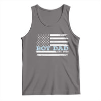 Boy Dad Est 2025 Tank Top Daddy Of Newborn Baby Boy First Fathers Day USA Flag