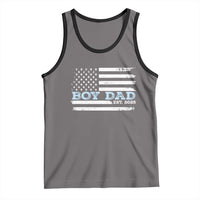 Boy Dad Est 2025 Tank Top Daddy Of Newborn Baby Boy First Fathers Day USA Flag