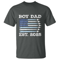 Boy Dad Est 2025 T Shirt Newborn Daddy Father Baby Boy Son USA Flag Fighter Jets