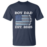 Boy Dad Est 2025 T Shirt Newborn Daddy Father Baby Boy Son USA Flag Fighter Jets