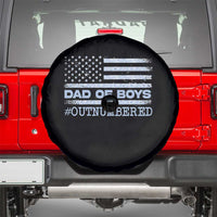 Dad Of Boys Outnumbered Spare Tire Cover Daddy Of Newborn Baby Boy First Fathers Day Camo American Flag