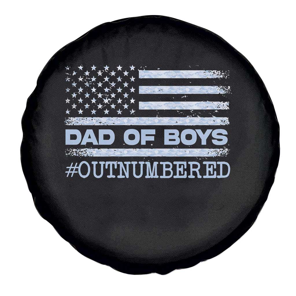Dad Of Boys Outnumbered Spare Tire Cover Daddy Of Newborn Baby Boy First Fathers Day Camo American Flag