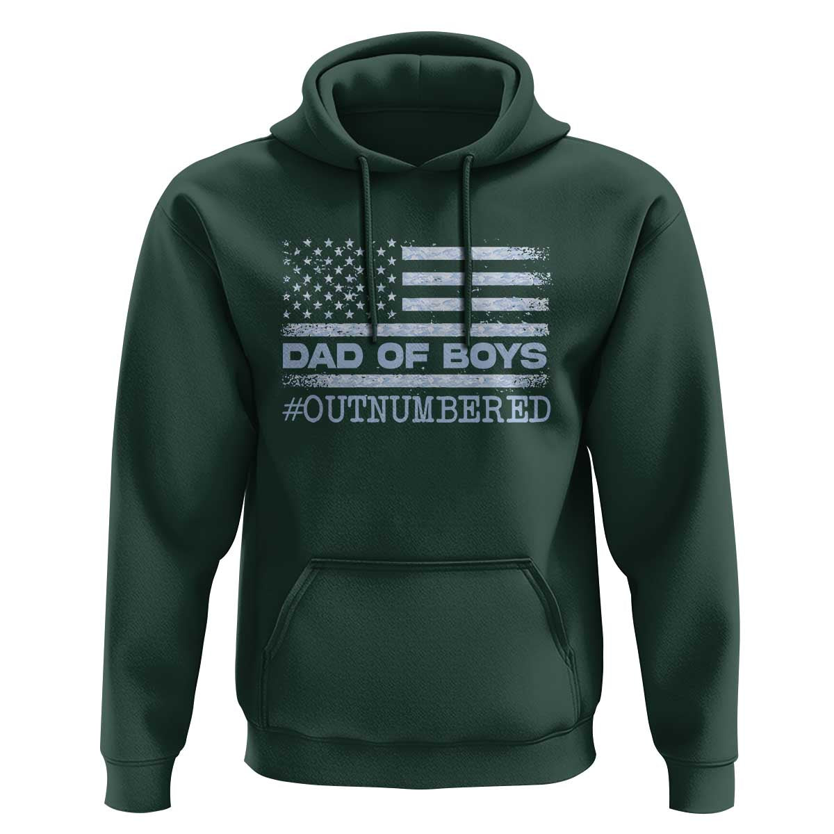 Dad Of Boys Outnumbered Hoodie Boy Dad Father's Day Daddy Son Camo American Flag