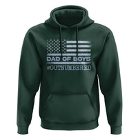 Dad Of Boys Outnumbered Hoodie Boy Dad Father's Day Daddy Son Camo American Flag