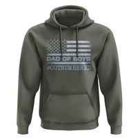 Dad Of Boys Outnumbered Hoodie Boy Dad Father's Day Daddy Son Camo American Flag