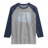 Dad Of Boys Outnumbered Raglan Shirt Daddy Of Newborn Baby Boy First Fathers Day Camo American Flag