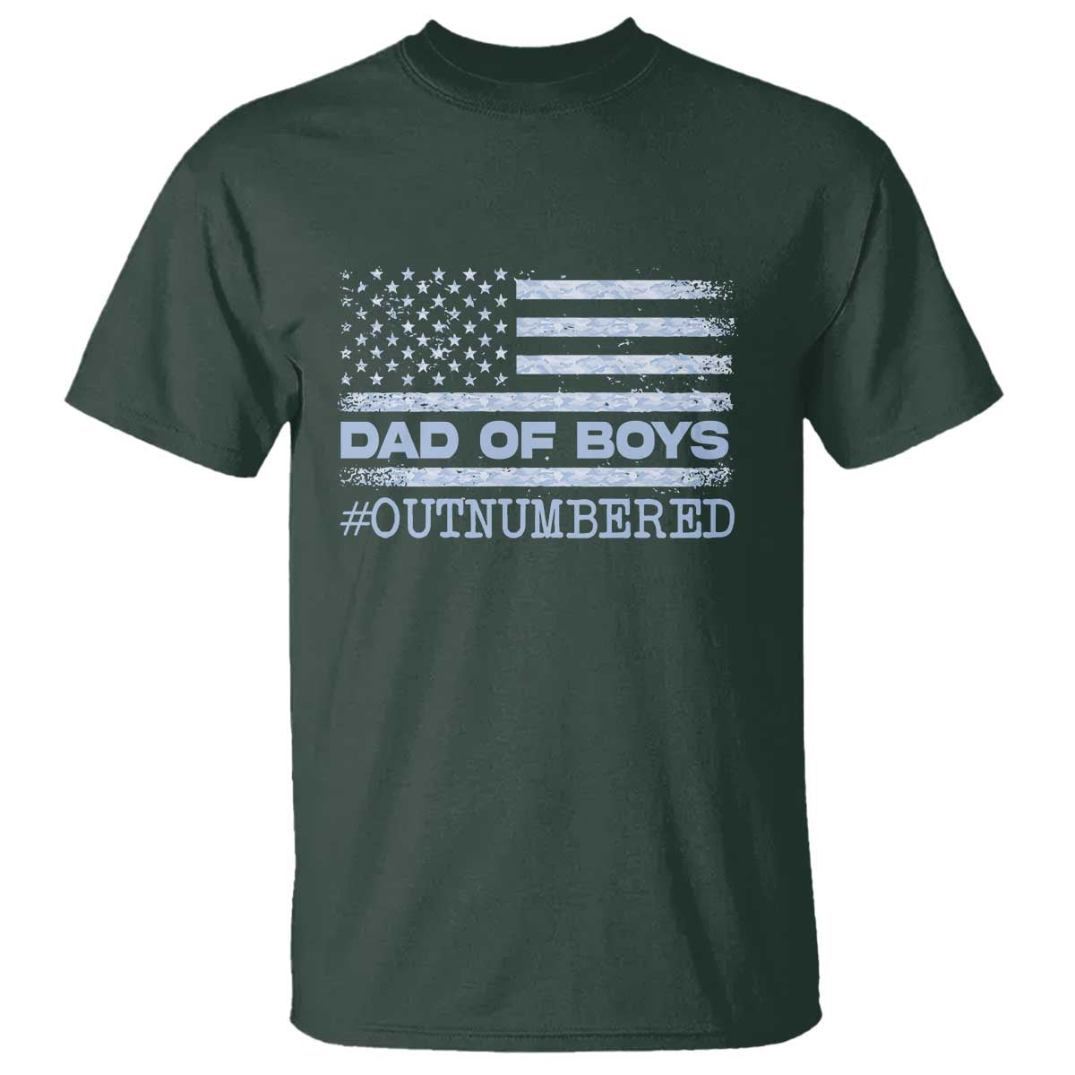 Dad Of Boys Outnumbered T Shirt Boy Dad Father's Day Daddy Son Camo American Flag