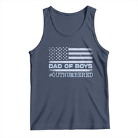 Dad Of Boys Outnumbered Tank Top Daddy Of Newborn Baby Boy First Fathers Day Camo American Flag
