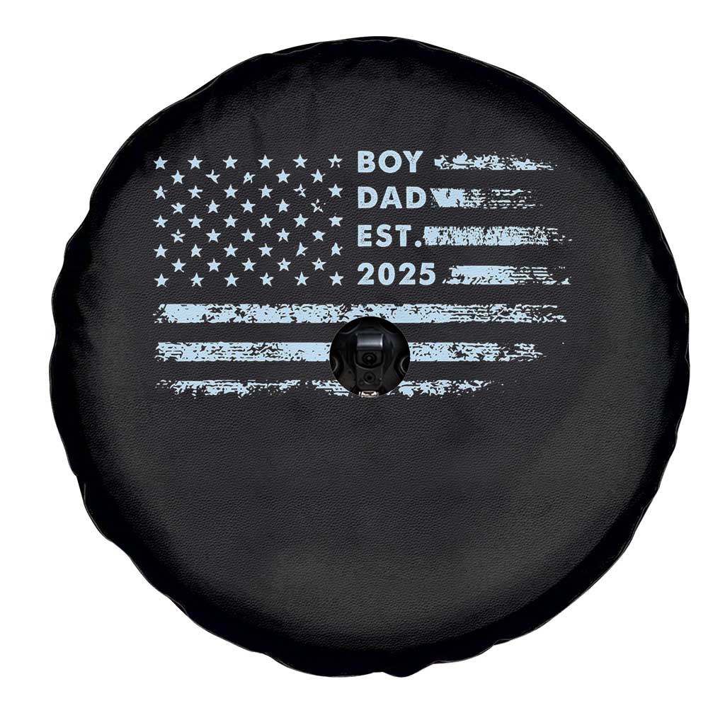 Boy Dad Est 2025 Spare Tire Cover American Flag First Fathers Day
