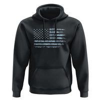 Boy Dad Est 2025 Hoodie American Flag First Fathers Day