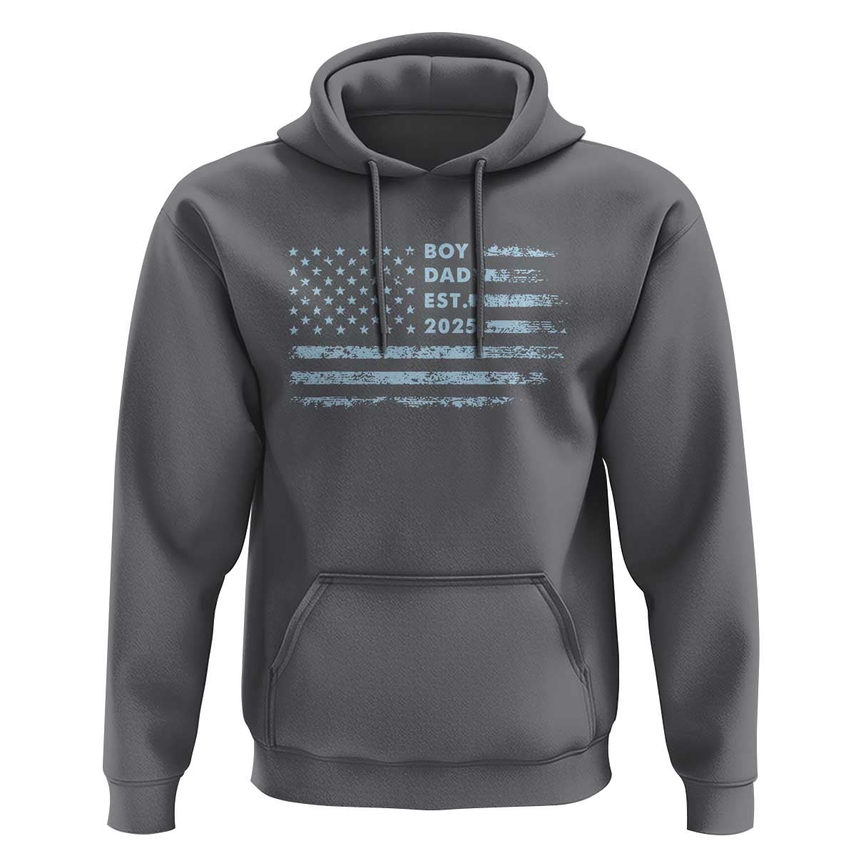 Boy Dad Est 2025 Hoodie American Flag First Fathers Day