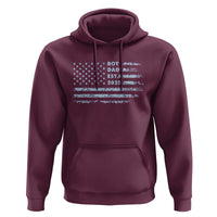 Boy Dad Est 2025 Hoodie American Flag First Fathers Day