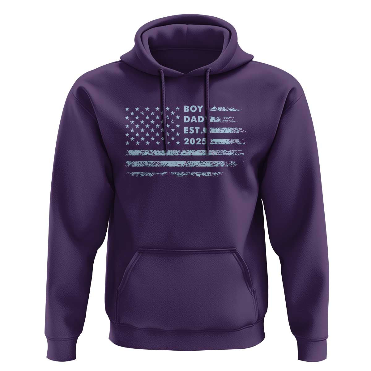 Boy Dad Est 2025 Hoodie American Flag First Fathers Day