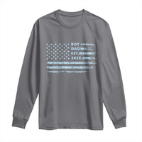 Boy Dad Est 2025 Long Sleeve Shirt American Flag First Fathers Day