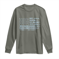 Boy Dad Est 2025 Long Sleeve Shirt American Flag First Fathers Day