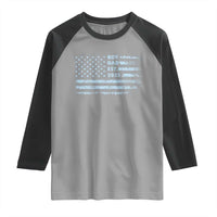 Boy Dad Est 2025 Raglan Shirt American Flag First Fathers Day