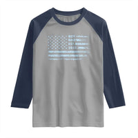 Boy Dad Est 2025 Raglan Shirt American Flag First Fathers Day