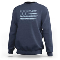 Boy Dad Est 2025 Sweatshirt American Flag First Fathers Day