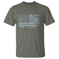 Boy Dad Est 2025 T Shirt American Flag First Fathers Day