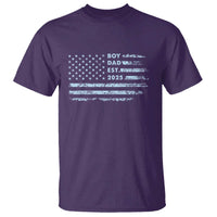 Boy Dad Est 2025 T Shirt American Flag First Fathers Day