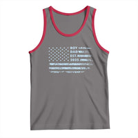 Boy Dad Est 2025 Tank Top American Flag First Fathers Day