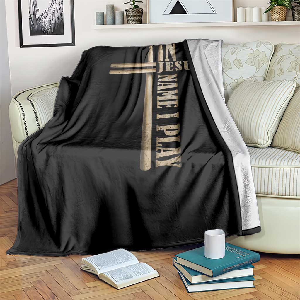 Christian Drummer Throw Blanket In Jesus Name I Play Drumstick Cross Drums Percussionist
