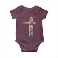 Christian Drummer Baby Onesie In Jesus Name I Play Drumstick Cross Drums Percussionist