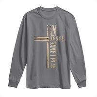 Christian Drummer Long Sleeve Shirt In Jesus Name I Play Drumstick Cross Drums Percussionist