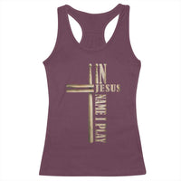 Christian Drummer Racerback Tank Top In Jesus Name I Play Drumstick Cross Drums Percussionist