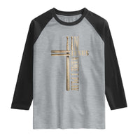 Christian Drummer Raglan Shirt In Jesus Name I Play Drumstick Cross Drums Percussionist