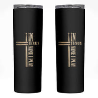 Christian Drummer Skinny Tumbler In Jesus Name I Play Drumstick Cross Drums Percussionist