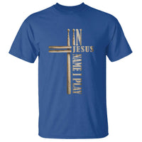 Christian Drummer T Shirt In Jesus Name I Play Drumstick Cross Drums Percussionist