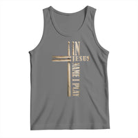 Christian Drummer Tank Top In Jesus Name I Play Drumstick Cross Drums Percussionist