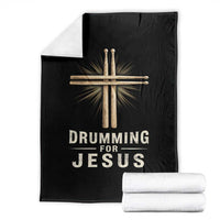 Christian Drummer Throw Blanket Drumming For Jesus Drumstick Cross Percussionist