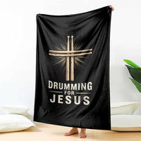 Christian Drummer Throw Blanket Drumming For Jesus Drumstick Cross Percussionist