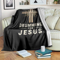 Christian Drummer Throw Blanket Drumming For Jesus Drumstick Cross Percussionist