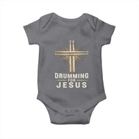 Christian Drummer Baby Onesie Drumming For Jesus Drumstick Cross Percussionist