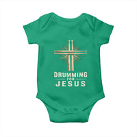 Christian Drummer Baby Onesie Drumming For Jesus Drumstick Cross Percussionist