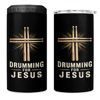 Christian Drummer 4 in 1 Can Cooler Tumbler Drumming For Jesus Drumstick Cross Percussionist