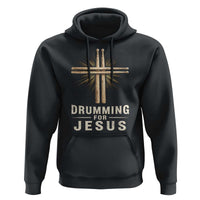 Christian Drummer Hoodie Drumming For Jesus Drumstick Cross Percussionist