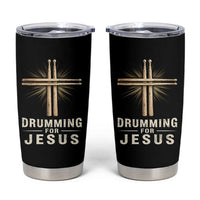 Christian Drummer Tumbler Cup Drumming For Jesus Drumstick Cross Percussionist