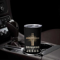 Christian Drummer Tumbler Cup Drumming For Jesus Drumstick Cross Percussionist