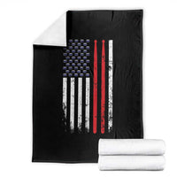 Patriotic Drummer Throw Blanket Percussionist Gift Drumming Drumsticks American Flag
