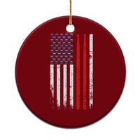 Patriotic Drummer Ceramic Ornament Percussionist Gift Drumming Drumsticks American Flag