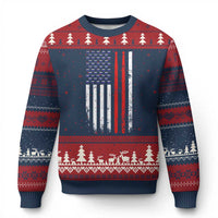 Patriotic Drummer Ugly Christmas Sweater Percussionist Gift Drumming Drumsticks American Flag