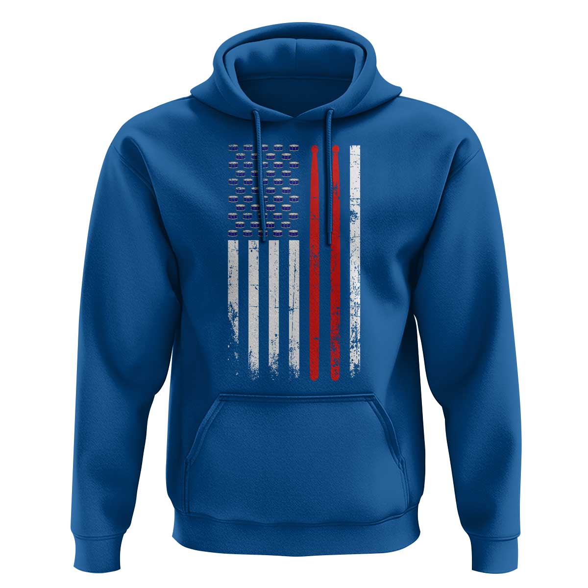 Patriotic Drummer Hoodie Percussionist Gift Drumming Drumsticks American Flag